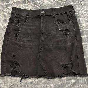 American Eagle black denim skirt